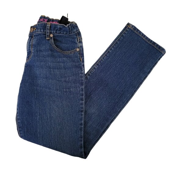 Childrens Place Skinny Jeans Girls Size 14 Dark Wash Denim Pant Adjustable Waist - Picture 1 of 7
